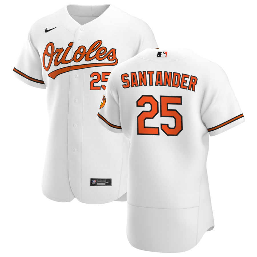 Baltimore Orioles #25 Anthony Santander Men Nike White Home 2020 Authentic Player MLB Jersey